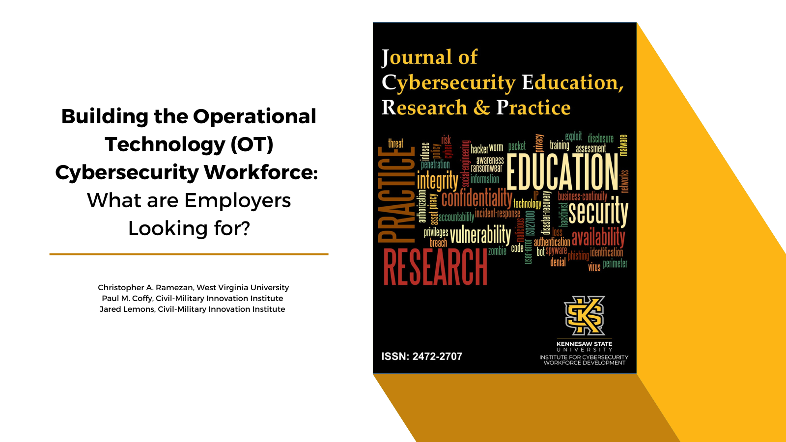 CMI2 Program Managers Co-Author Cyber Article for JCERP Online Journal