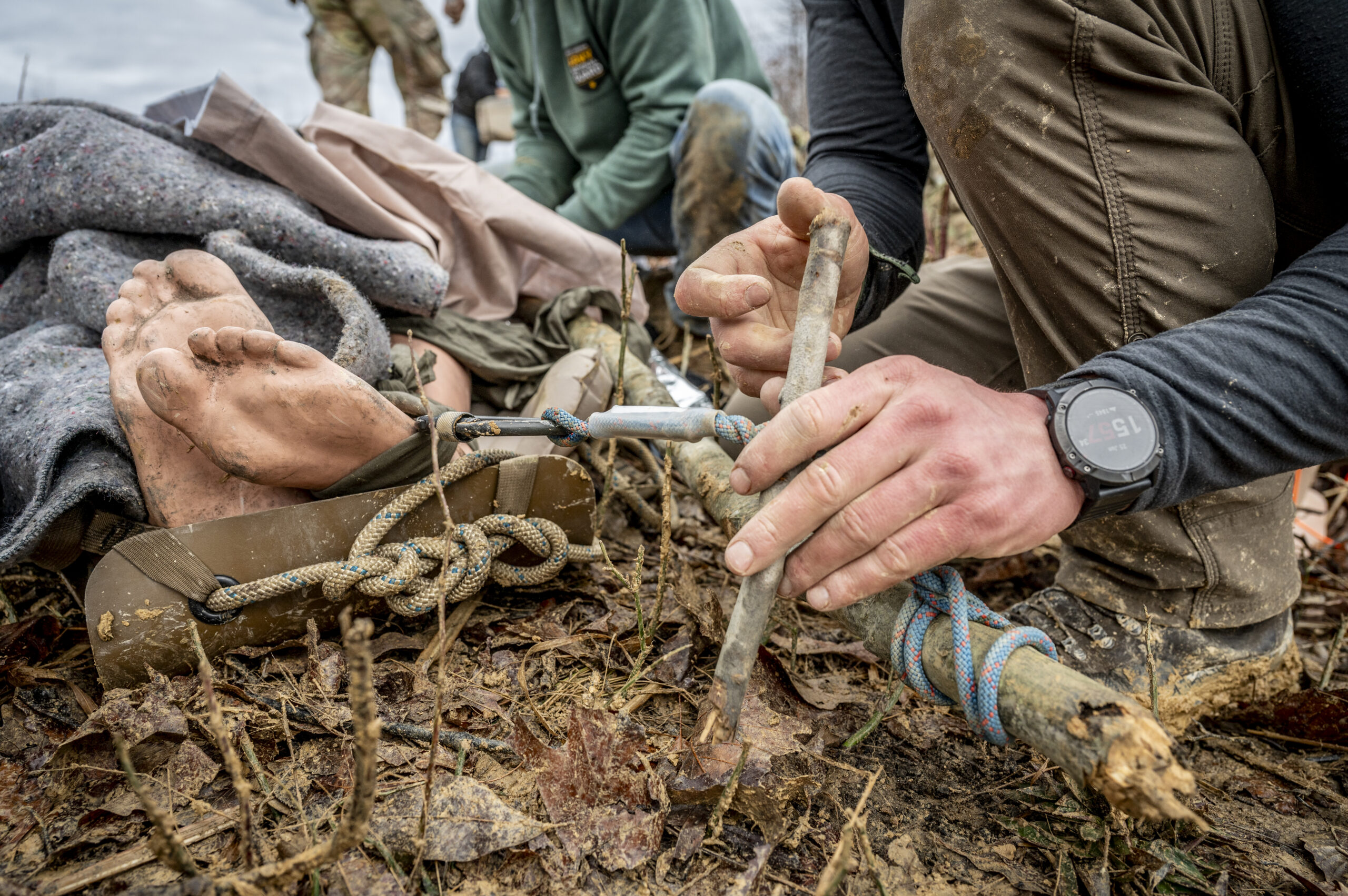 Emergency medical technicians certified in rugged mountain conditions